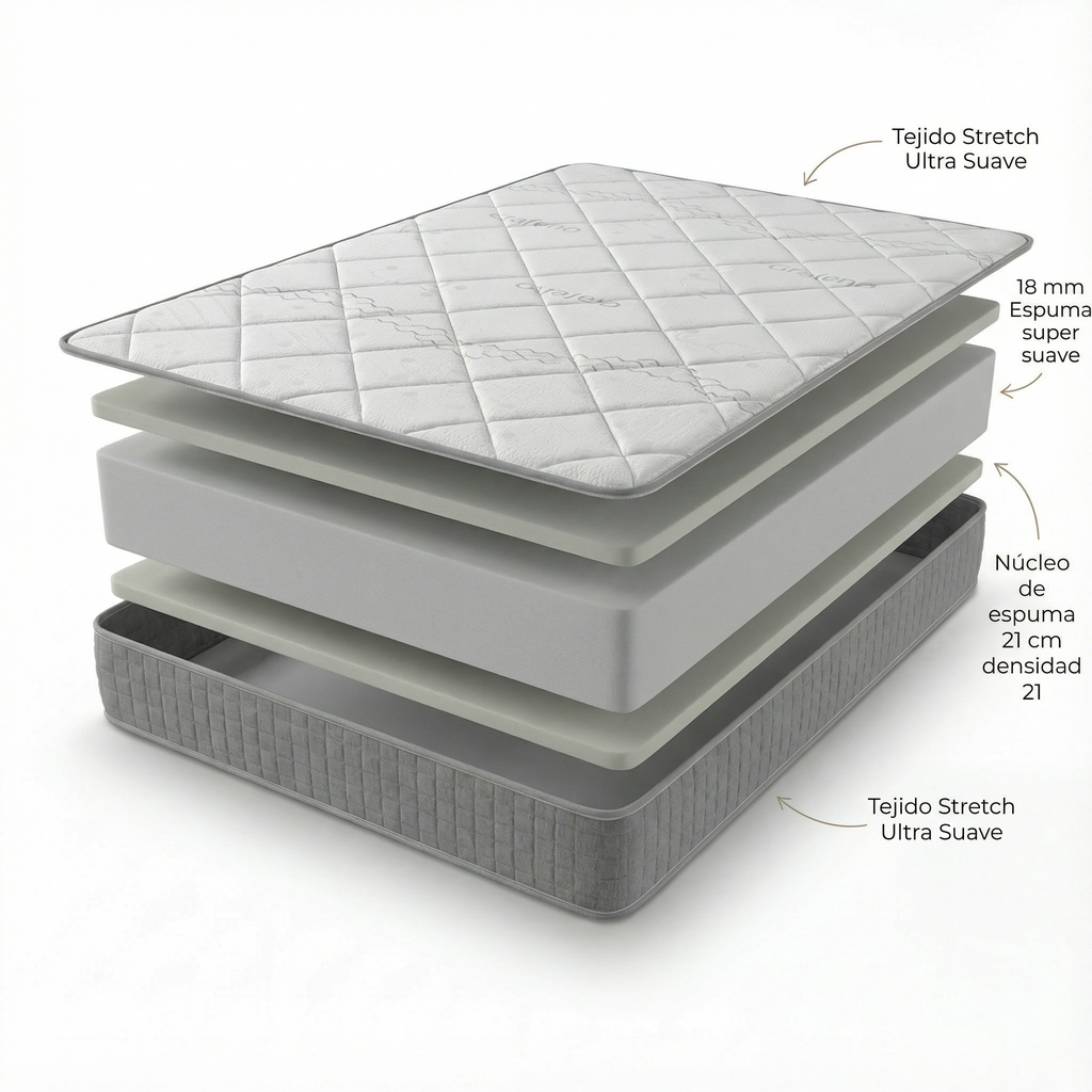PACK CANAPÉ Y COLCHÓN VISCOSENSE 25CM