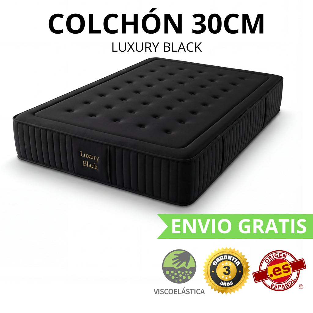 PACK CANAPÉ Y COLCHÓN LUXURYBLACK 30CM