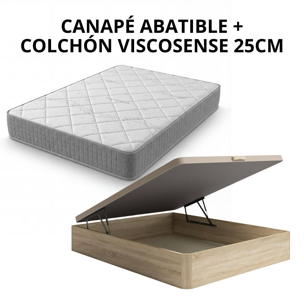 PACK CANAPÉ Y COLCHÓN VISCOSENSE 25CM