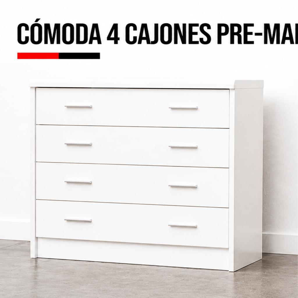 Cómoda 4 cajones básica